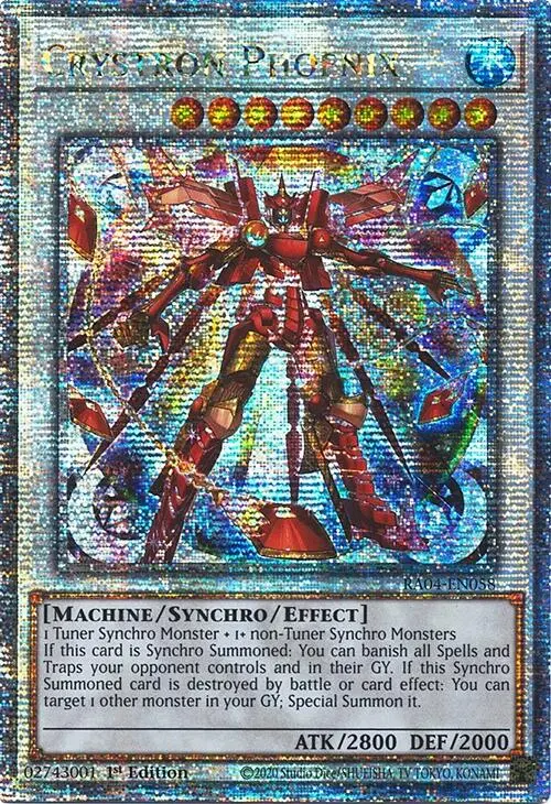 Crystron Phoenix [Ra04-En058] Quarter Century Secret Rare 1