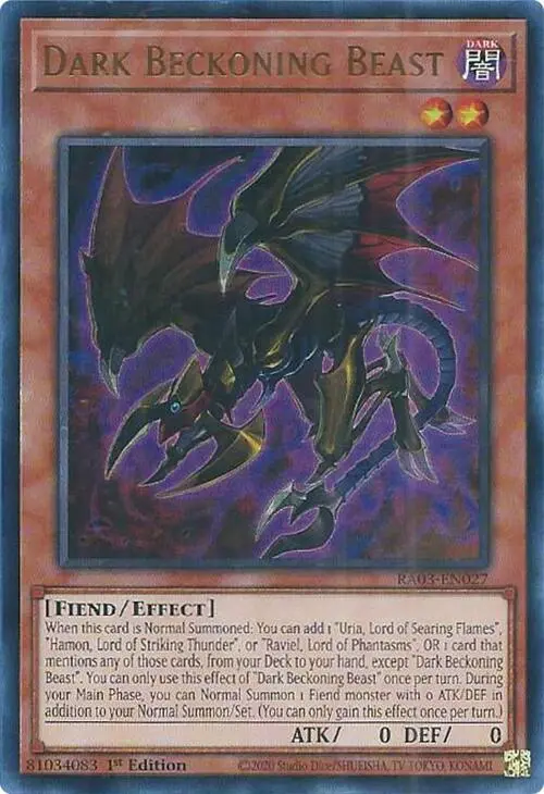 Dark Beckoning Beast (Ur) [Ra03-En027] Ultra Rare 1