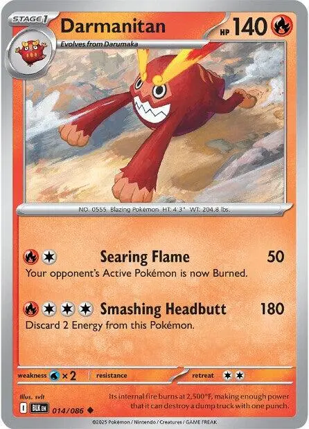 Darmanitan (014/086) [Scarlet & Violet: Black Bolt] 1