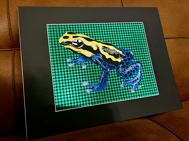 Dart Frog Foil Art Print 1