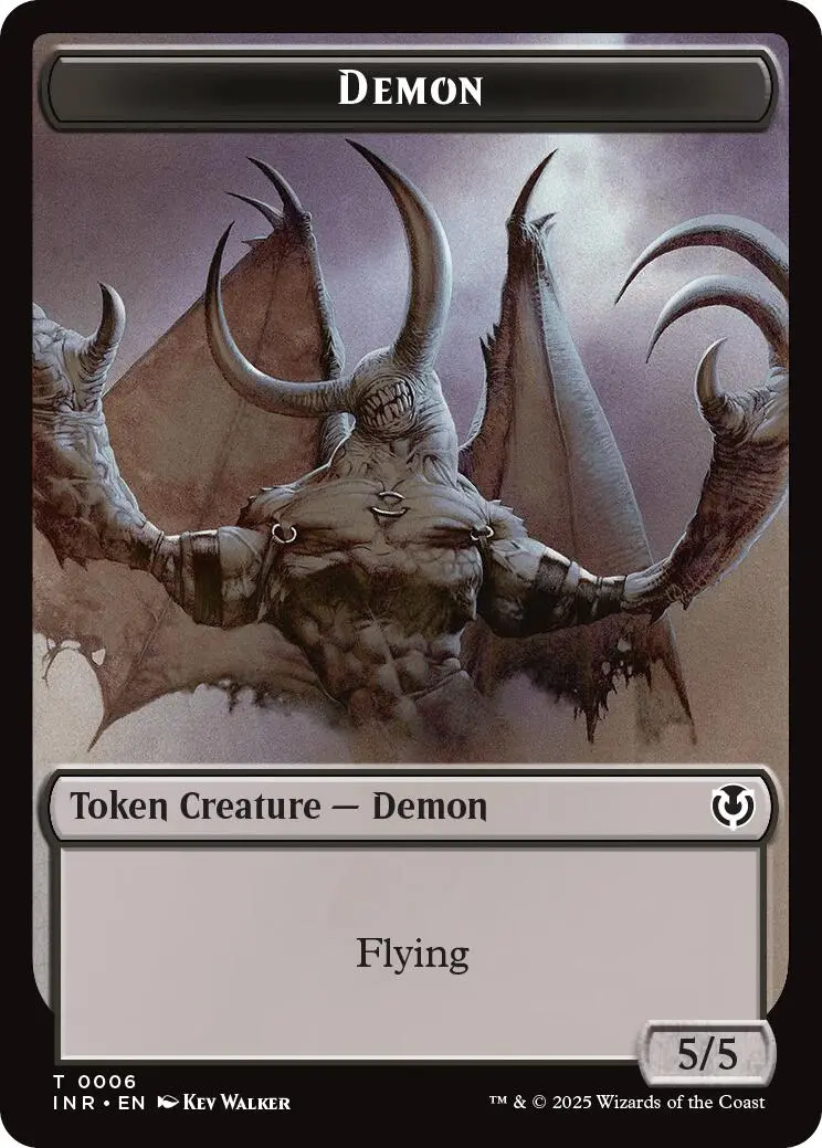 Demon // Human Cleric Double-Sided Token [Innistrad Remastered Tokens] 1
