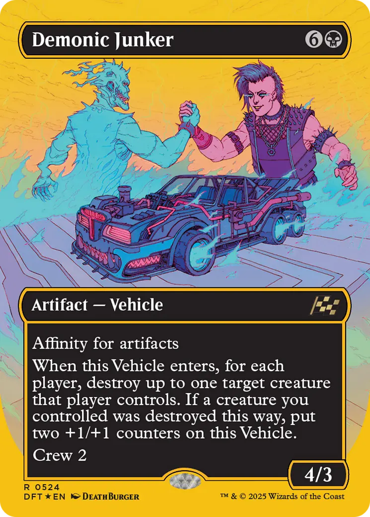 Demonic Junker (Borderless) (First-Place Foil) [Aetherdrift] 1