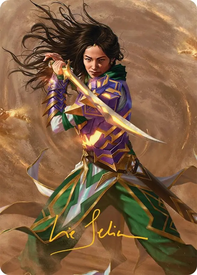 Descendant Of Storms Art Card (2/54) (Gold-Stamped Signature) [Tarkir: Dragonstorm Art Series] 1