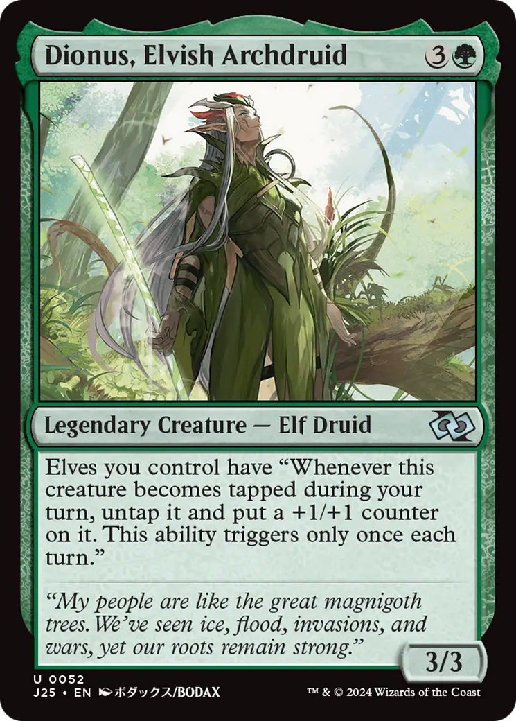 Dionus, Elvish Archdruid (Anime) [Foundations Jumpstart] 1