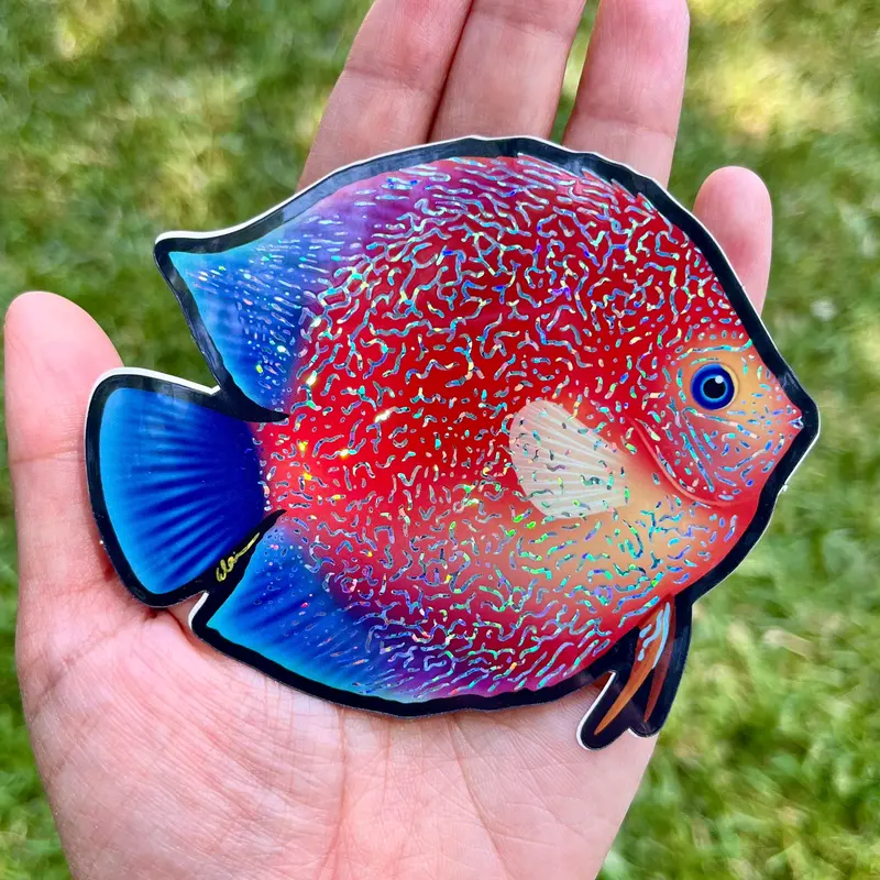 Discus Fish Sticker/ Glitter 1