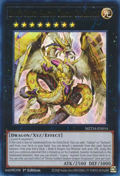 Divine Golden Shadow Dragon Dragluxion [Mztm-En014] Ultra Rare 1