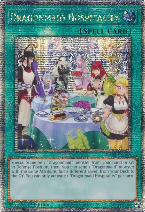 Dragonmaid Hospitality (Alternate Art) (Quarter Century Secret Rare) [Ra03-En068] Quarter Century Secret Rare 1