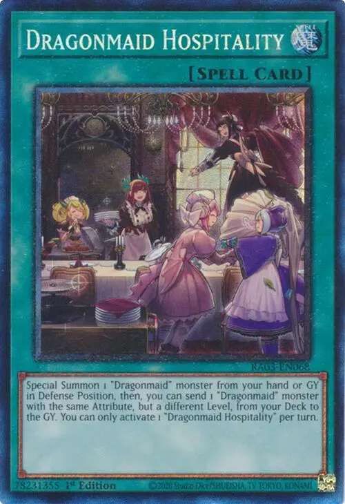 Dragonmaid Hospitality (Cr) [Ra03-En068] Prismatic Collector's Rare 1