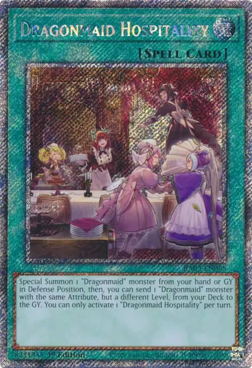 Dragonmaid Hospitality (Platinum Secret Rare) [Ra03-En068] Platinum Secret Rare 1
