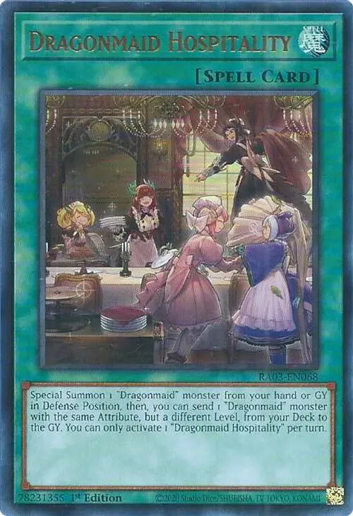 Dragonmaid Hospitality (Ur) [Ra03-En068] Ultra Rare 1