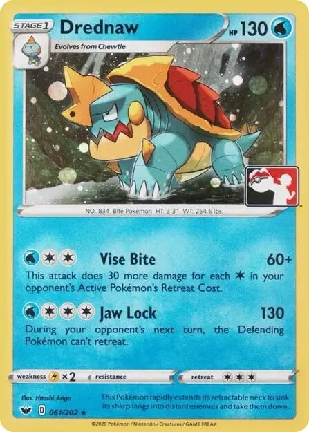 Drednaw (061/202) (Play Pokemon Promo) [League & Championship Cards] 1