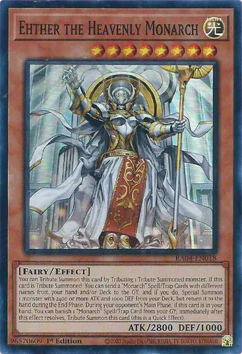 Ehther The Heavenly Monarch [Ra04-En018] Super Rare 1