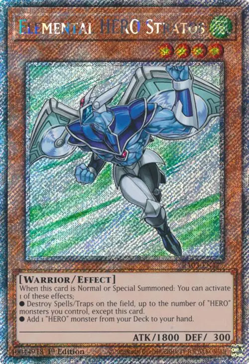 Elemental Hero Stratos (Platinum Secret Rare) [Ra03-En177] Platinum Secret Rare 1