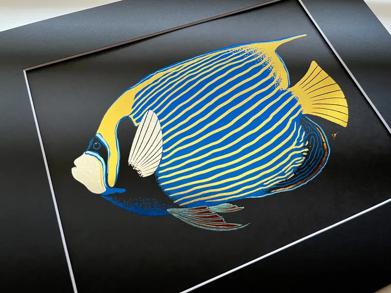 Emperor Angel Fish Foil Art Print 1