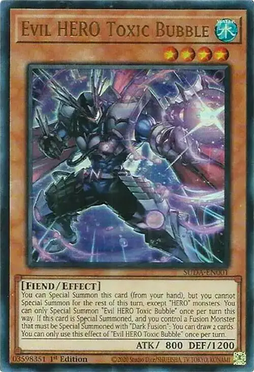 Evil Hero Toxic Bubble [Suda-En001] Ultra Rare 1