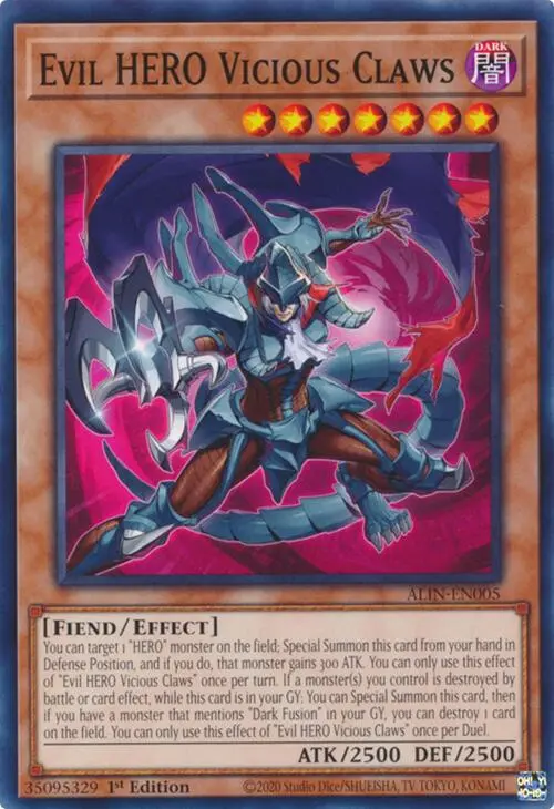 Evil Hero Vicious Claws [Alin-En005] Common 1