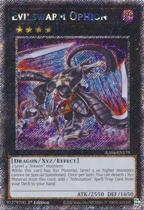 Evilswarm Ophion [Ra04-En179] Platinum Secret Rare 1
