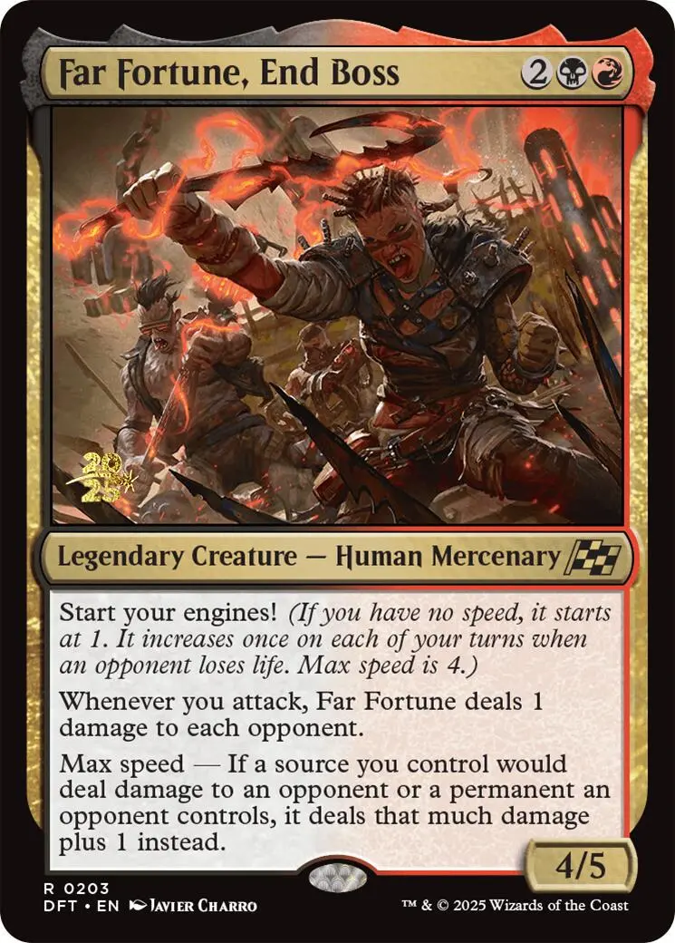 Far Fortune, End Boss [Aetherdrift Prerelease Promos] 1