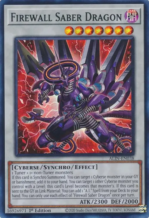 Firewall Saber Dragon [Alin-En038] Super Rare 1
