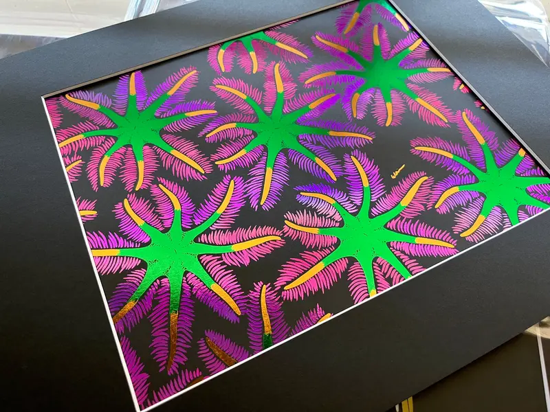 Firework Clove Polyps Foil Art Print 1