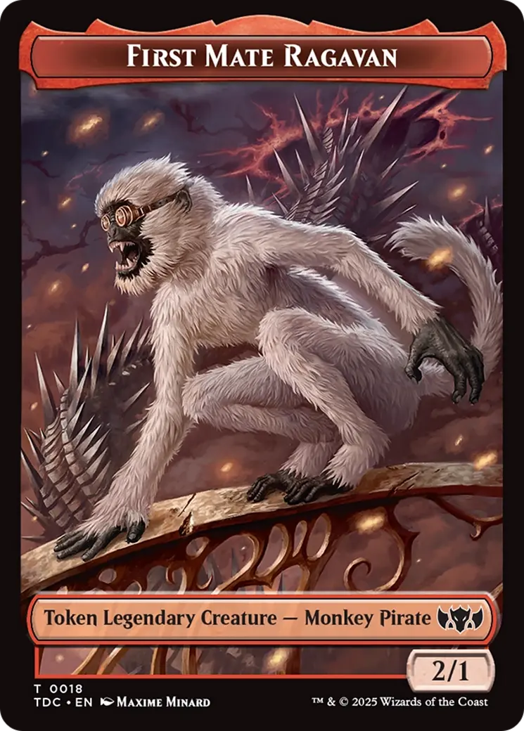 First Mate Ragavan // Treasure Double-Sided Token [Tarkir: Dragonstorm Commander Tokens] 1