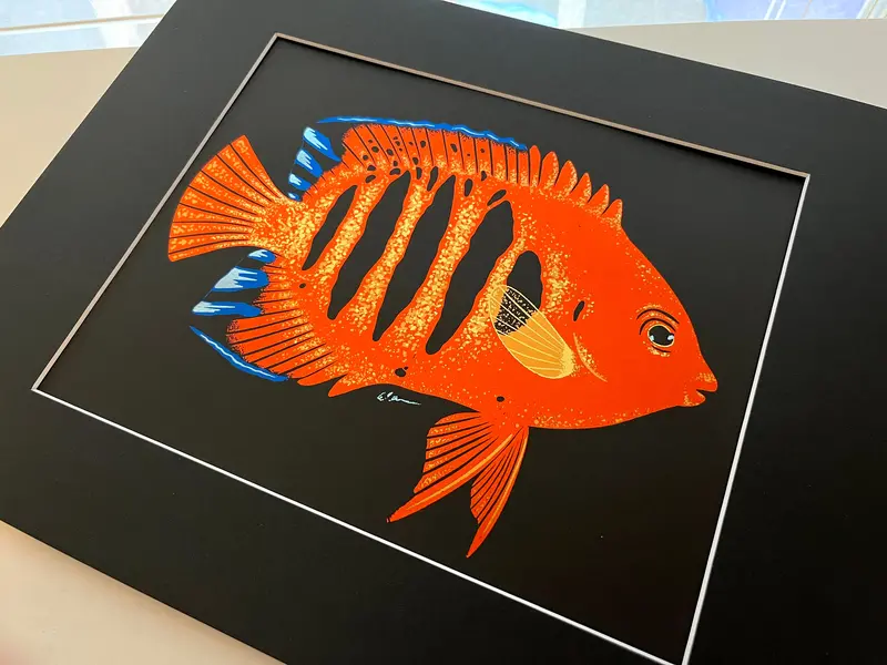 Flame Angel Foil Art Print 1