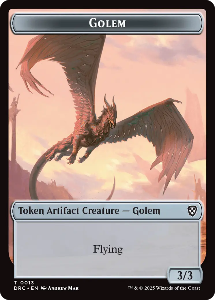Golem (0013) // Nalaar Aetherjet Double-Sided Token [Aetherdrift Tokens] 1