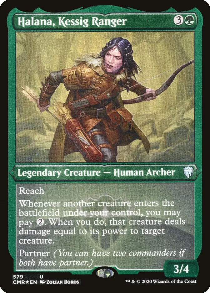 Halana, Kessig Ranger (Foil Etched) [Commander Legends] 1