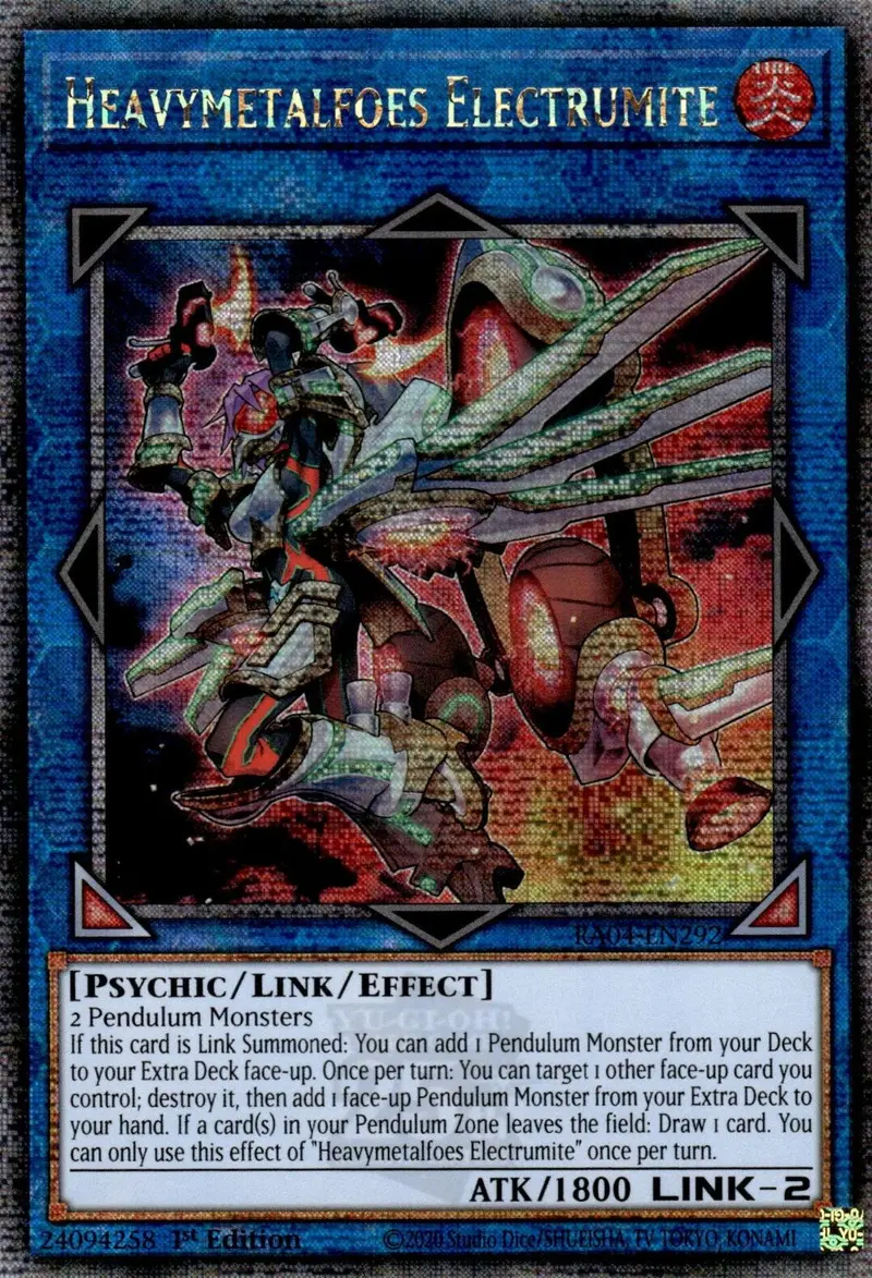 Heavymetalfoes Electrumite [Ra04-En292] Quarter Century Secret Rare 1
