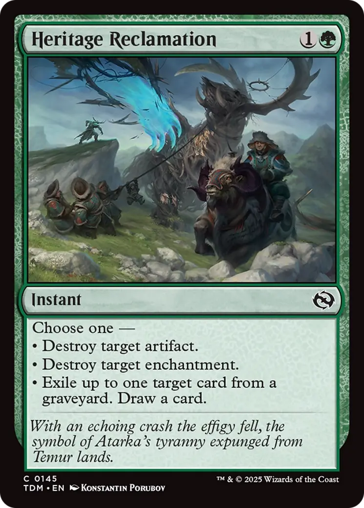 Heritage Reclamation [Tarkir: Dragonstorm] 1