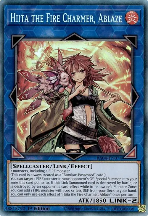 Hiita The Fire Charmer, Ablaze [Ra04-En074] Prismatic Collector's Rare 1