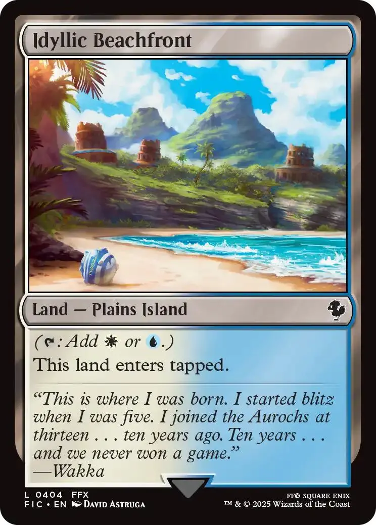 Idyllic Beachfront (Surge Foil) [Final Fantasy Commander] 1
