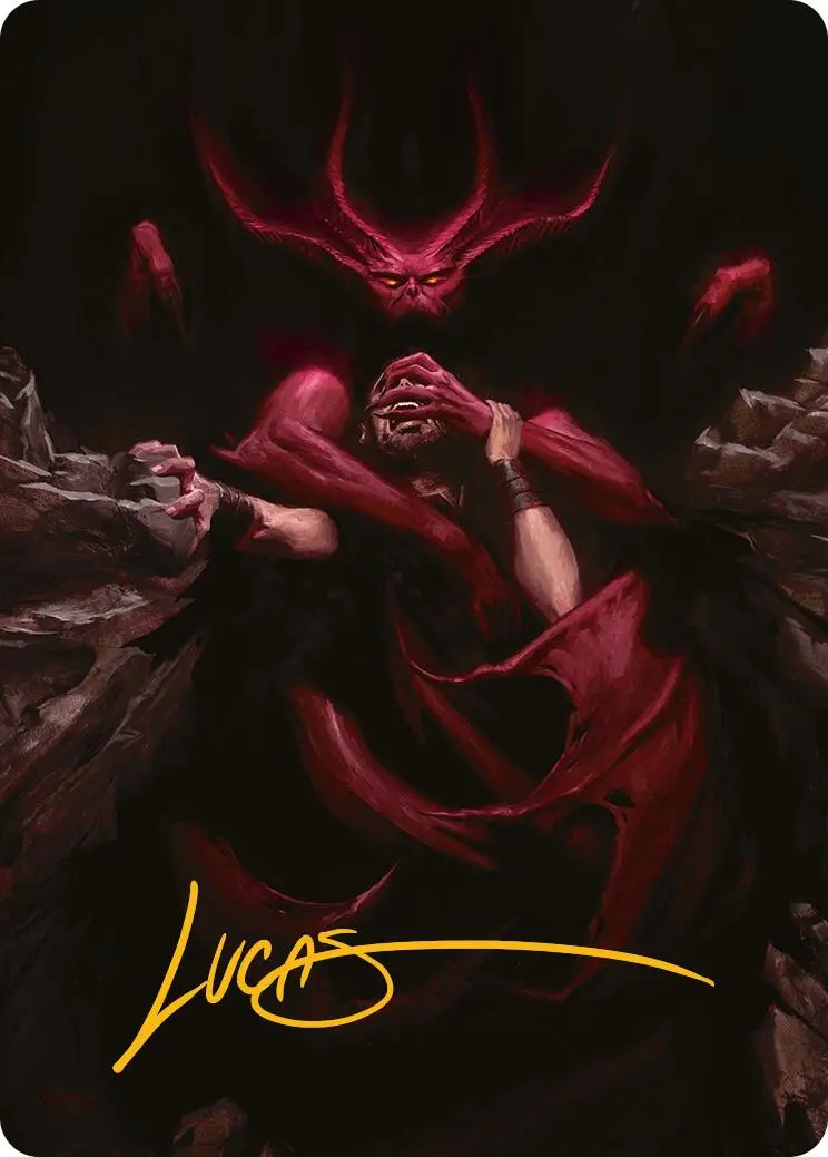 Infernal Grasp Art Card (Gold-Stamped Signature) [Innistrad Remastered Art Series] 1