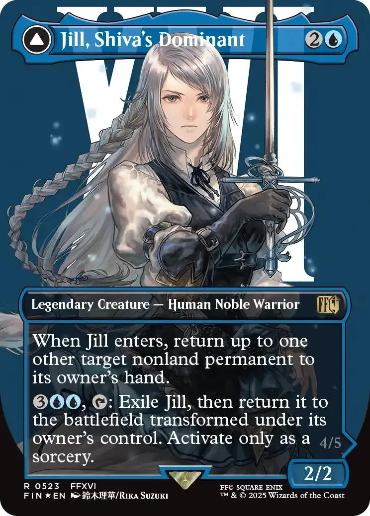 Jill, Shiva's Dominant // Shiva, Warden Of Ice (Borderless) (Surge Foil) [Final Fantasy] 1