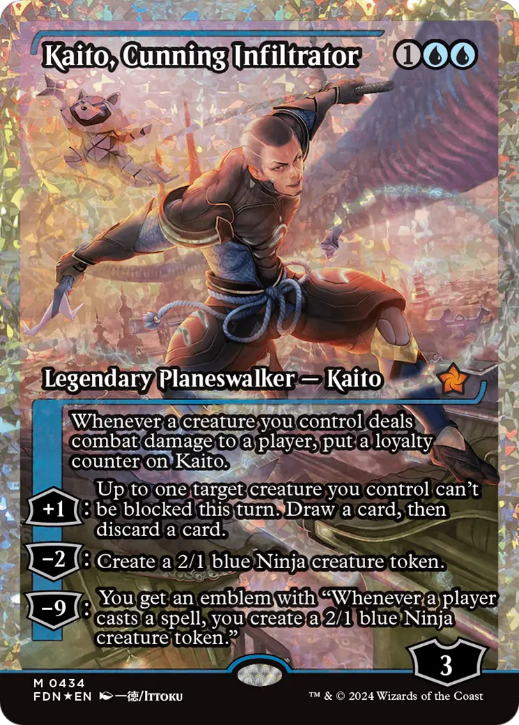 Kaito, Cunning Infiltrator (Showcase) (Frature Foil) [Foundations] 1