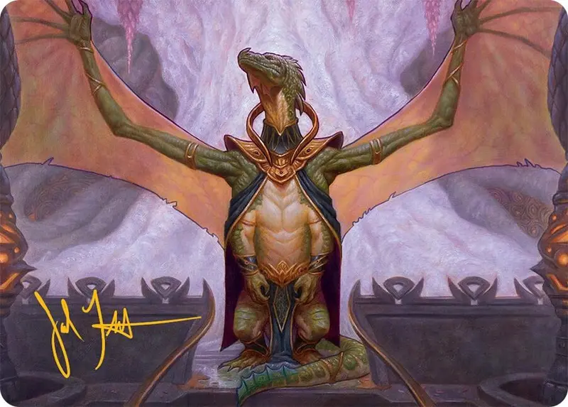 Kheru Goldkeeper Art Card (36/54) (Gold-Stamped Signature) [Tarkir: Dragonstorm Art Series] 1