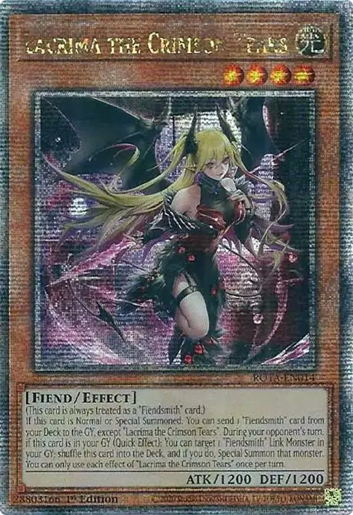 Lacrima The Crimson Tears (Quarter Century Secret Rare) [Rota-En014] Quarter Century Secret Rare 1