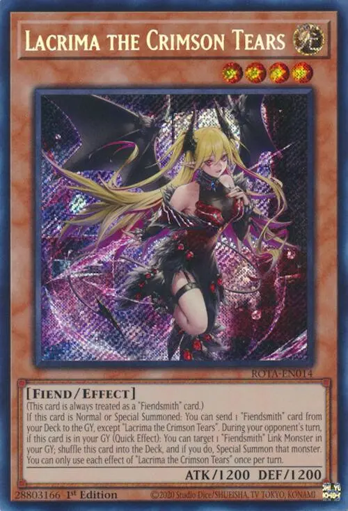 Lacrima The Crimson Tears [Rota-En014] Secret Rare 1
