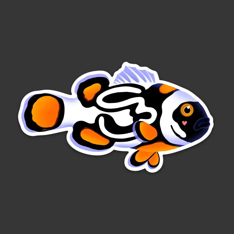 Lazy Clownfish Sticker 1