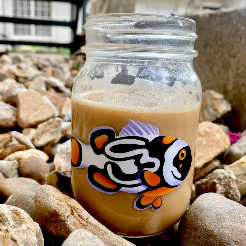 Lazy Clownfish Sticker (Background) 1