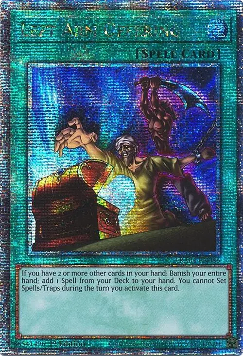 Left Arm Offering [Ra04-En086] Quarter Century Secret Rare 1