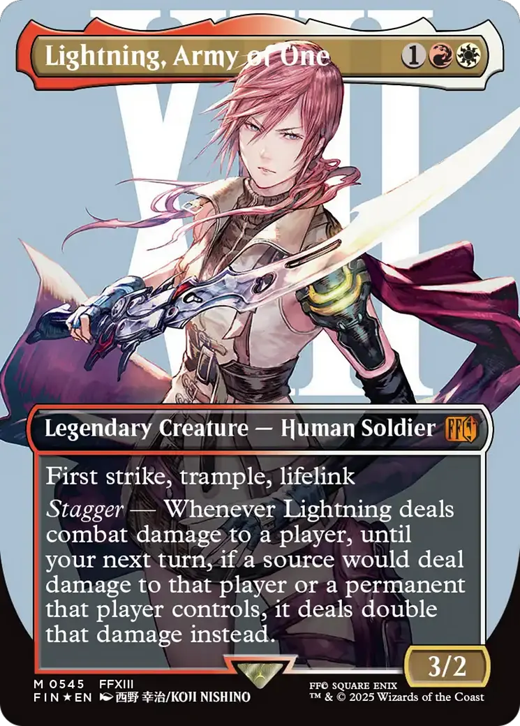 Lightning, Army Of One (Borderless) (Surge Foil) [Final Fantasy] 1