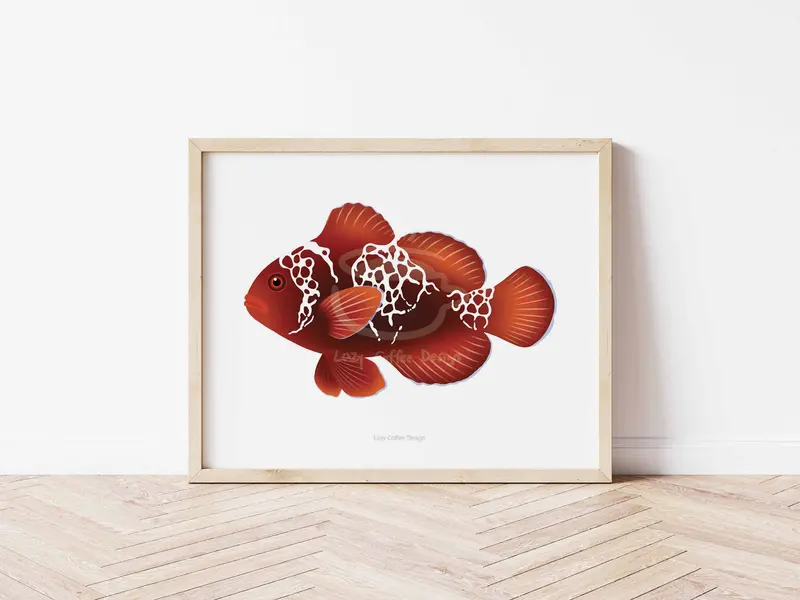 Lightning Maroon Fine Art Print 1