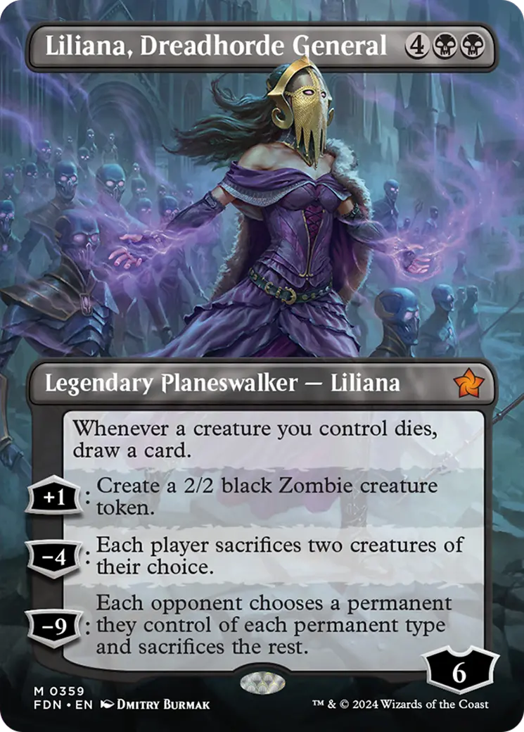 Liliana, Dreadhorde General (Borderless) [Foundations] 1
