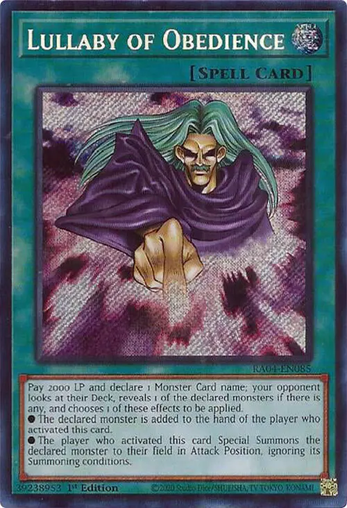 Lullaby Of Obedience [Ra04-En085] Secret Rare 1