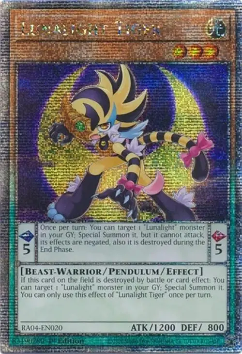 Lunalight Tiger [Ra04-En020] Quarter Century Secret Rare 1
