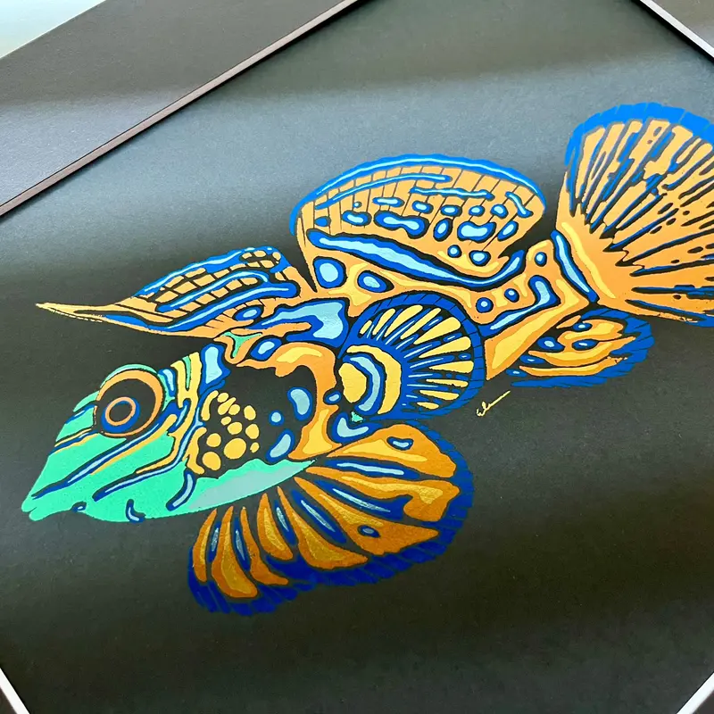 Mandarin Dragonet Foil Art Print 1