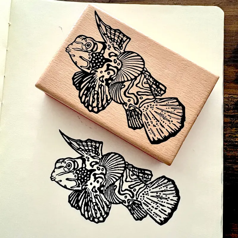 Mandarin Dragonet Rubber Stamp 1