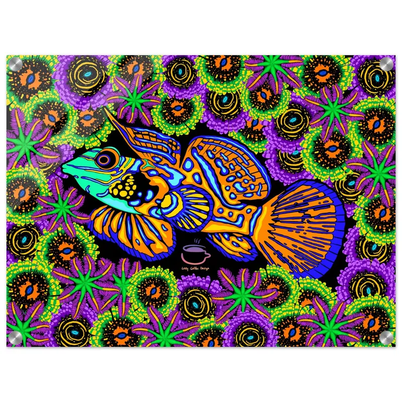 "Mandarin Reef" Acrylic Print 24 X 18" 1