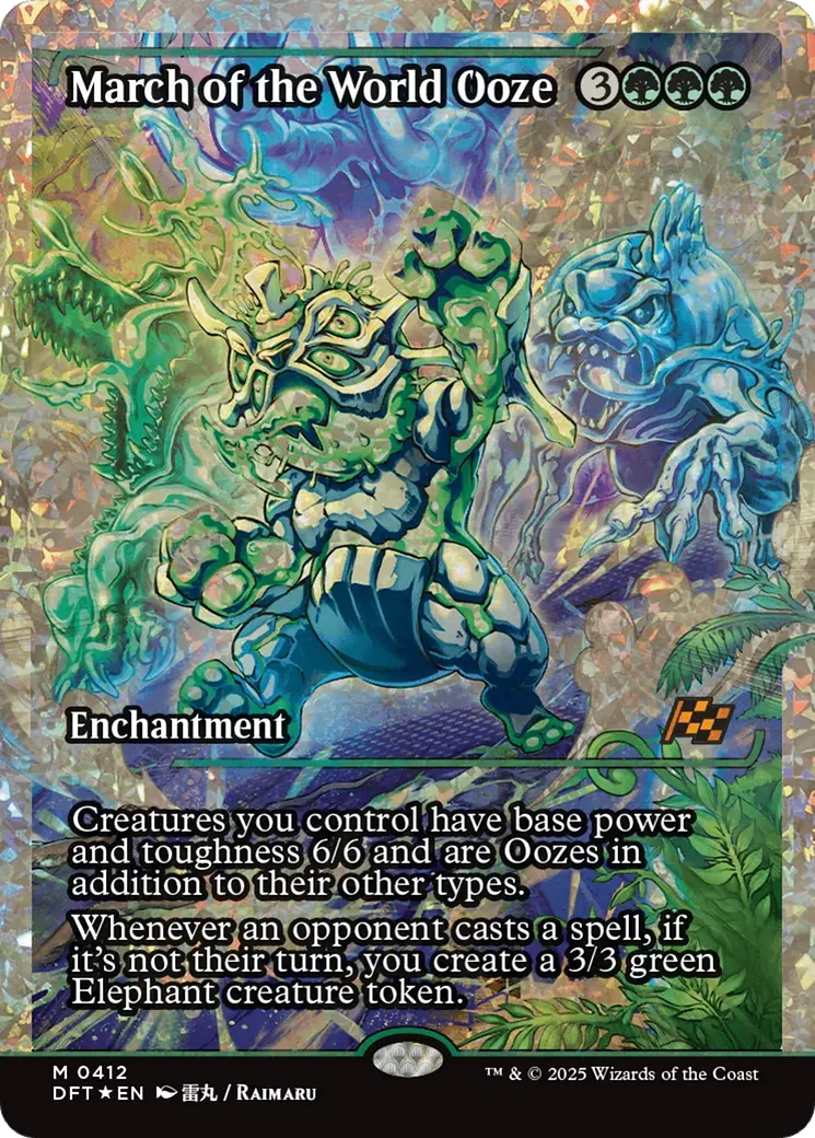 March Of The World Ooze (Showcase) (Fracture Foil) [Aetherdrift] 1